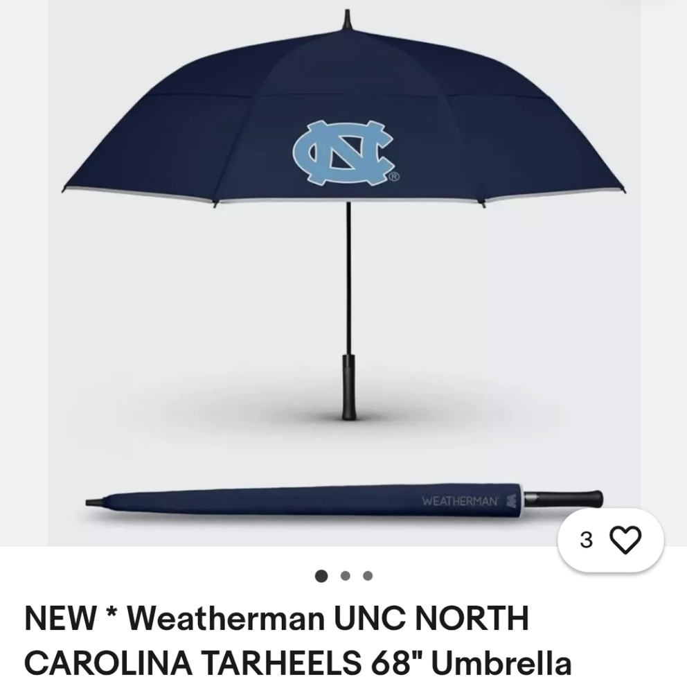 Weatherman North Carolina UNC umbrella